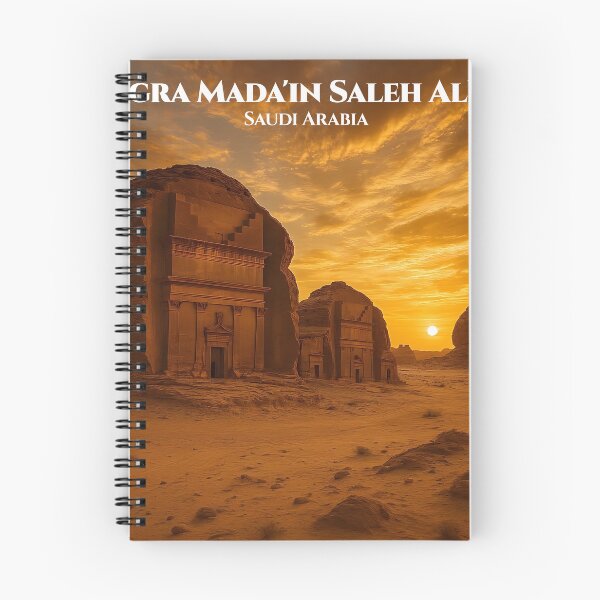 Item preview, Hegra Mada'in Saleh AlUla Saudi Arabia — Ancient Nabataean Tombs  Wall Art Print, Desert Sunset Travel Poster, KSA UNESCO Decor designed and sold by GoldenVerseArt.