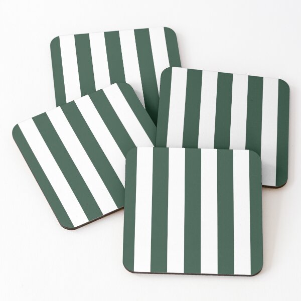 Item preview, Striped White And Forest Green Pattern designed and sold by pattern-archive.