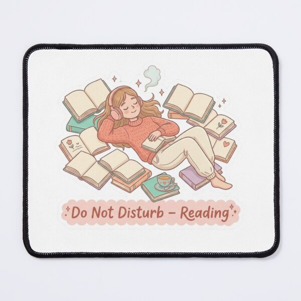 Item preview, Do Not Disturb Reading – Cozy Reader Aesthetic BookTok Book Lover Illustration designed and sold by SirensSageStone.