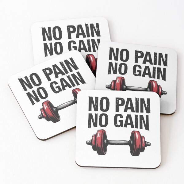 Item preview, No Pain No Gain Gritty Weightlifting Motivation Art designed and sold by Posiheal26.