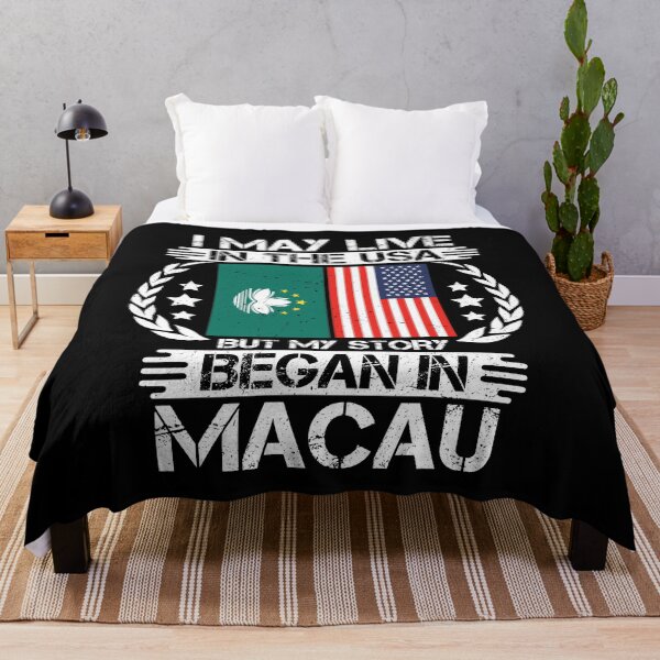 Item preview, I May Live In The USA But My Story Began In Macau designed and sold by CosmoKitsch.