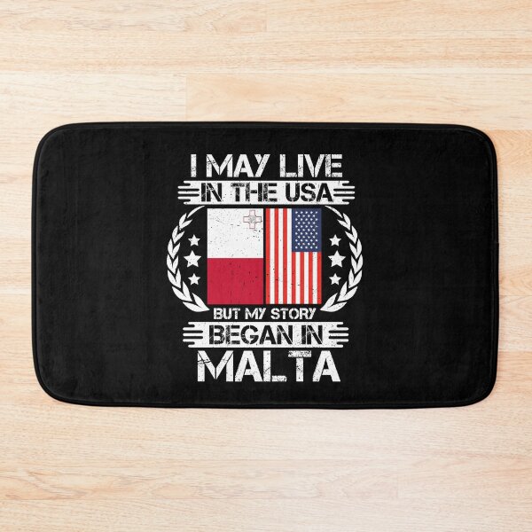 Item preview, I May Live In The USA But My Story Began In Malta  designed and sold by CosmoKitsch.