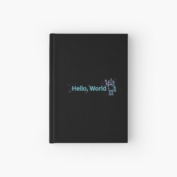 Item preview, Hello, World – Neon Glitch Programmer Robot designed and sold by trend-forge.