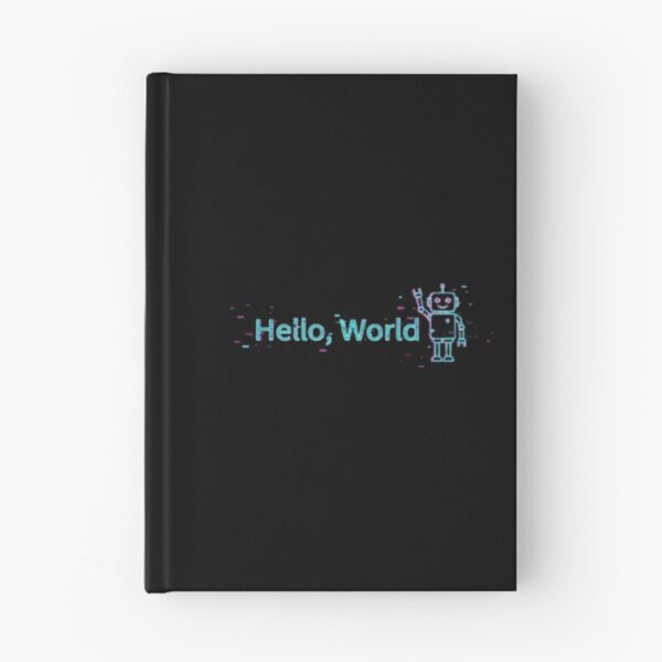 Item preview, Hello, World – Neon Glitch Programmer Robot designed and sold by trend-forge.