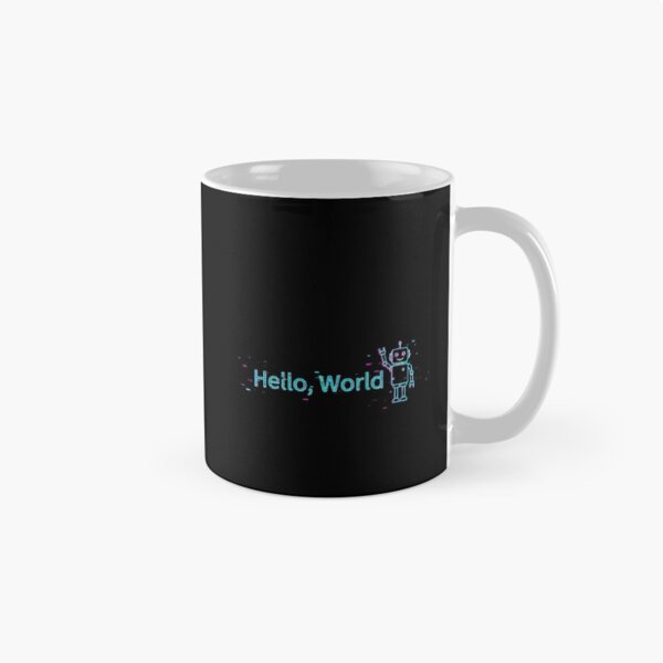 Item preview, Hello, World – Neon Glitch Programmer Robot designed and sold by trend-forge.