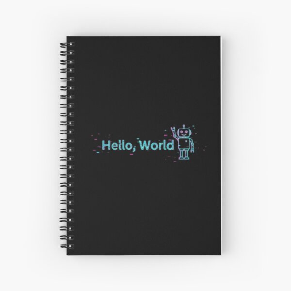 Item preview, Hello, World – Neon Glitch Programmer Robot designed and sold by trend-forge.