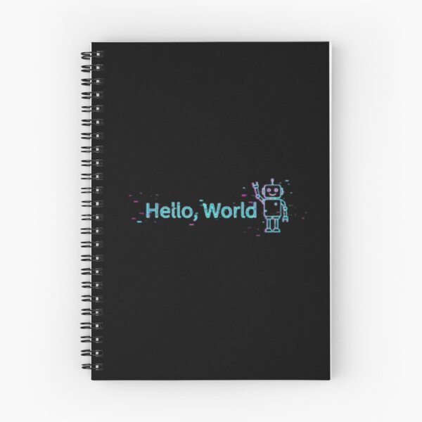Item preview, Hello, World – Neon Glitch Programmer Robot designed and sold by trend-forge.