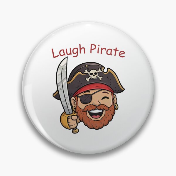 Item preview, Laugh Pirate - Jolly Bearded Buccaneer Art designed and sold by Vibe-Vortex.