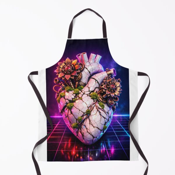 Item preview, Neon Steampunk Porcelain Heart designed and sold by Green Seeker.