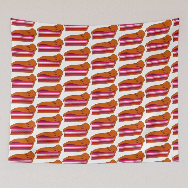 Item preview, Lesbian Pink Slice of Pie Pride Flag designed and sold by HarveyHandcraftsandDesigns.