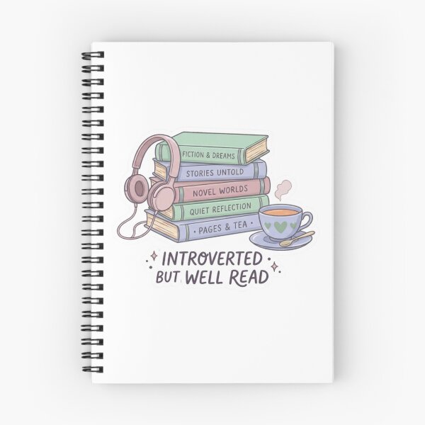 Item preview, Introverted But Well Read – Cozy Introvert Reader BookTok Book Lover Design designed and sold by SirensSageStone.