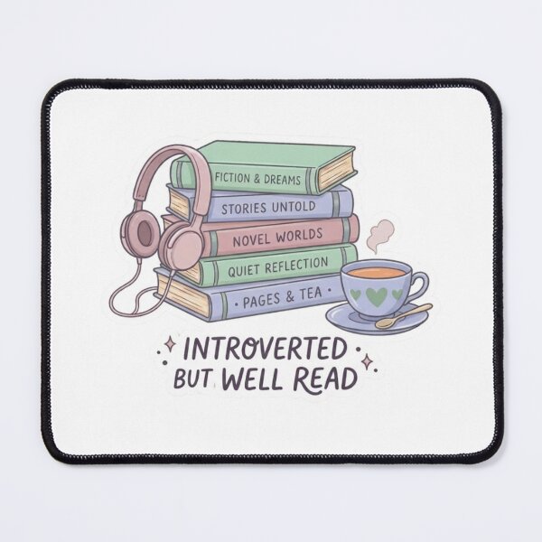 Item preview, Introverted But Well Read – Cozy Introvert Reader BookTok Book Lover Design designed and sold by SirensSageStone.