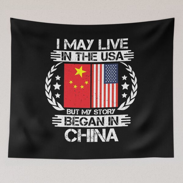 Item preview, I May Live In The USA But My Story Began In China  designed and sold by CosmoKitsch.