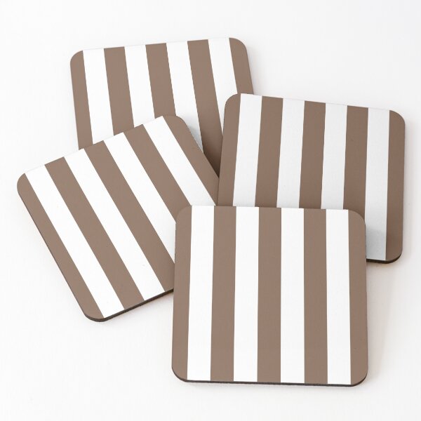 Item preview, Striped White And Mocha Pattern designed and sold by pattern-archive.
