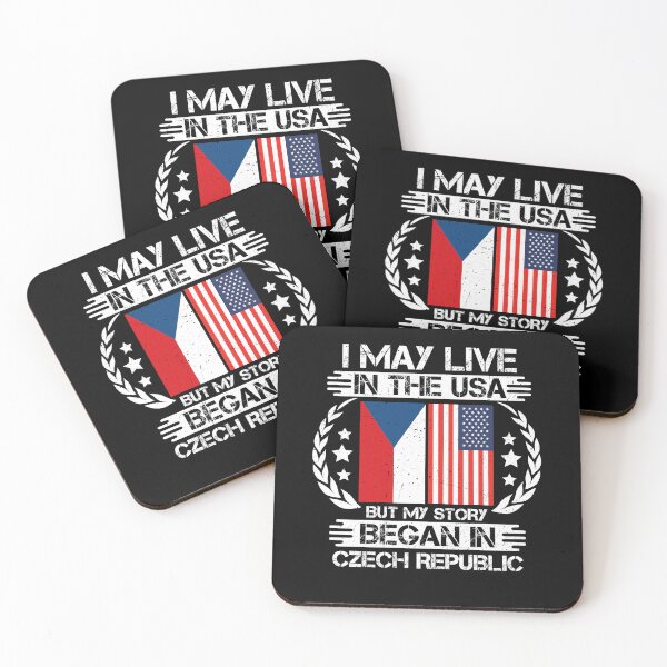 Item preview, I May Live In The USA But My Story Began In Czech Republic designed and sold by CosmoKitsch.