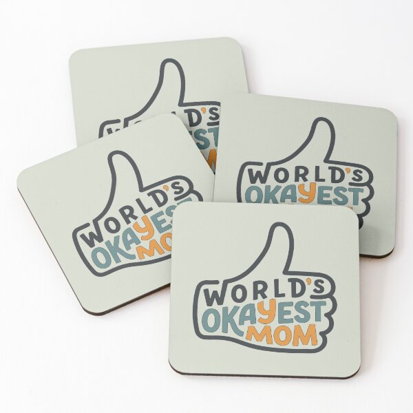 Item preview, Worlds Okayest Mom Thumbs Up Funny Design designed and sold by GrafTeesLab.