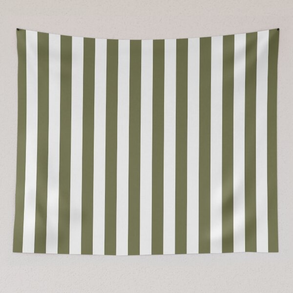 Item preview, Striped White And Olive Pattern designed and sold by pattern-archive.