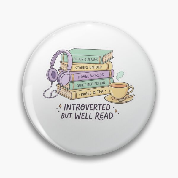 Item preview, Introverted But Well Read – Bookish Introvert Cozy BookTok Reader Design designed and sold by SirensSageStone.