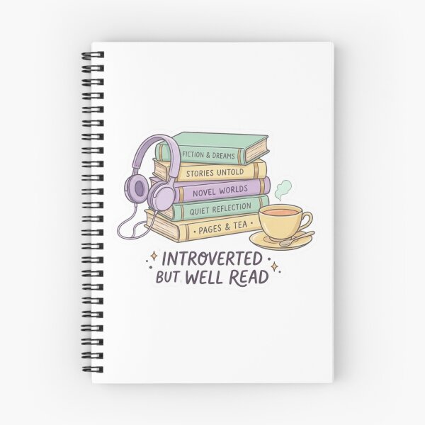 Item preview, Introverted But Well Read – Bookish Introvert Cozy BookTok Reader Design designed and sold by SirensSageStone.