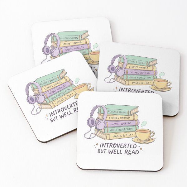 Item preview, Introverted But Well Read – Bookish Introvert Cozy BookTok Reader Design designed and sold by SirensSageStone.