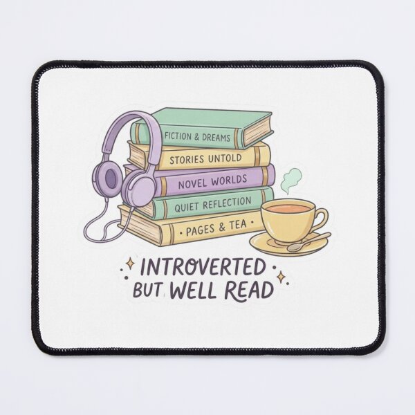 Item preview, Introverted But Well Read – Bookish Introvert Cozy BookTok Reader Design designed and sold by SirensSageStone.