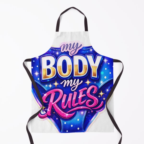 Item preview, "My Body My Rules" – Vibrant Blue-Pink Feminist Body Autonomy Sticker Art designed and sold by ARTCREATESHOP.