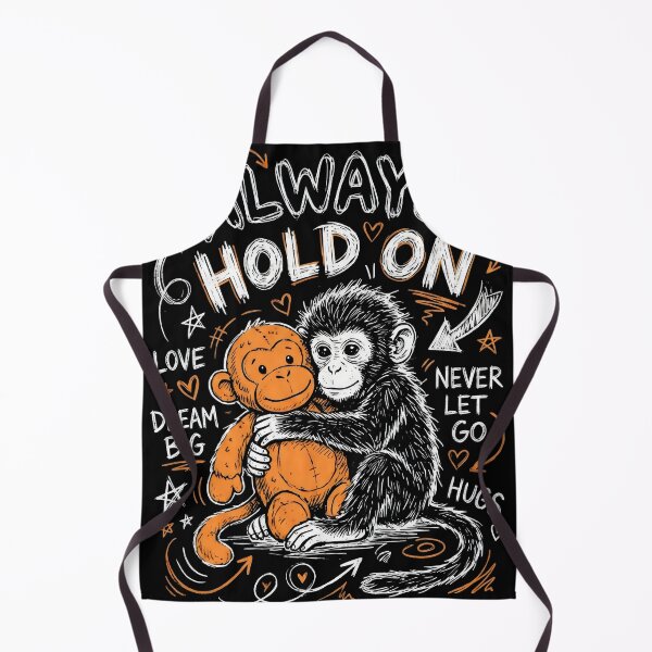 Item preview, Always Hold On – Cute Baby Punch Monkey Hugging Plush Toy | Love, Hugs & Friendship Illustration designed and sold by ArcaneArtistry.