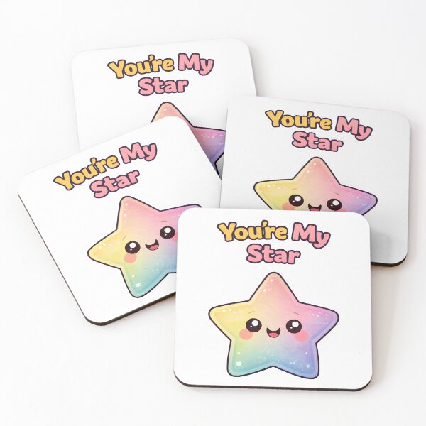 Item preview, You're My Star Cute Kawaii Rainbow Star Design. designed and sold by The-T-In-Retro.
