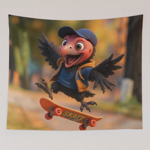 Item preview, Skater Red-Headed Vulture designed and sold by Sillytoe.