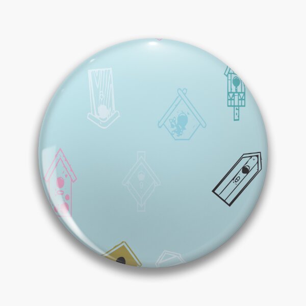 Item preview, PINK BIRDHOUSES ON A PASTEL BLUE BACKGROUND designed and sold by gailmariedesign.