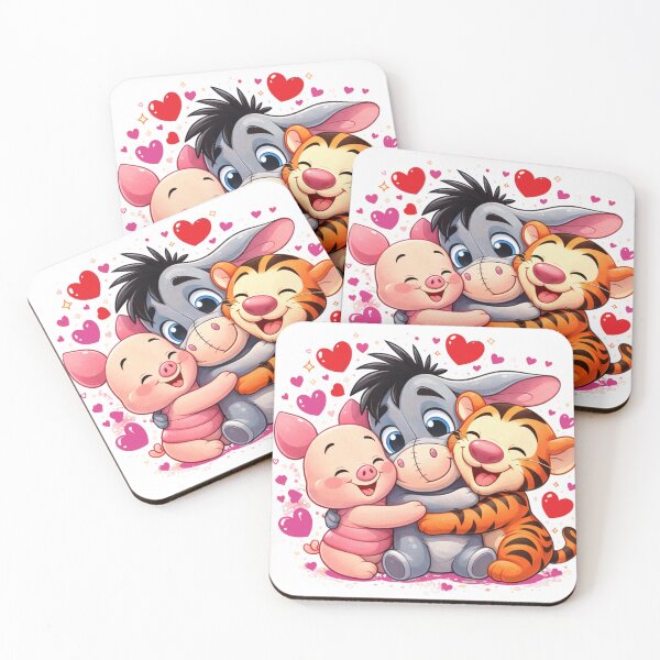 Item preview, Sweet Forest Friends Hug: Heartfelt Animal Illustration designed and sold by Skully-Studio.