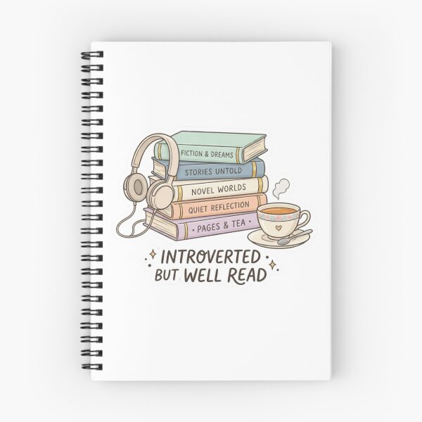 Item preview, Introverted But Well Read – Book Lover Introvert Cozy BookTok Reader Design designed and sold by SirensSageStone.