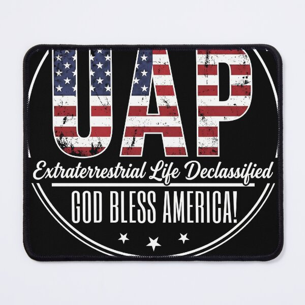 Item preview, UAP Extraterrestrial Life Declassified – Patriotic UFO Disclosure Design | God Bless America Alien Humor designed and sold by ArcaneArtistry.