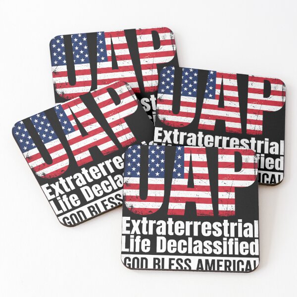 Item preview, UAP Extraterrestrial Life Declassified – Patriotic UFO Disclosure Design | God Bless America Alien Humor designed and sold by ArcaneArtistry.