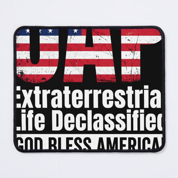 Item preview, UAP Extraterrestrial Life Declassified – Patriotic UFO Disclosure Design | God Bless America Alien Humor designed and sold by ArcaneArtistry.