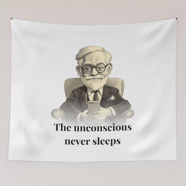 Item preview, The Unconscious Never Sleeps | Funny Psychology  Shirt | Therapist Gift | Psych Major | Ex Humor |  They Saw It Coming Collection designed and sold by De Aqui y de Alla Studio.