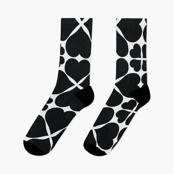 Item preview, Black Hearts on White designed and sold by Digitalmyth's Designs.