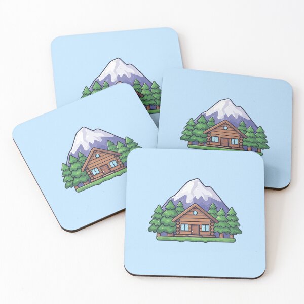 Item preview, Peaceful Log Cabin - Pine Forest Landscape Art designed and sold by GREENZ0NE.