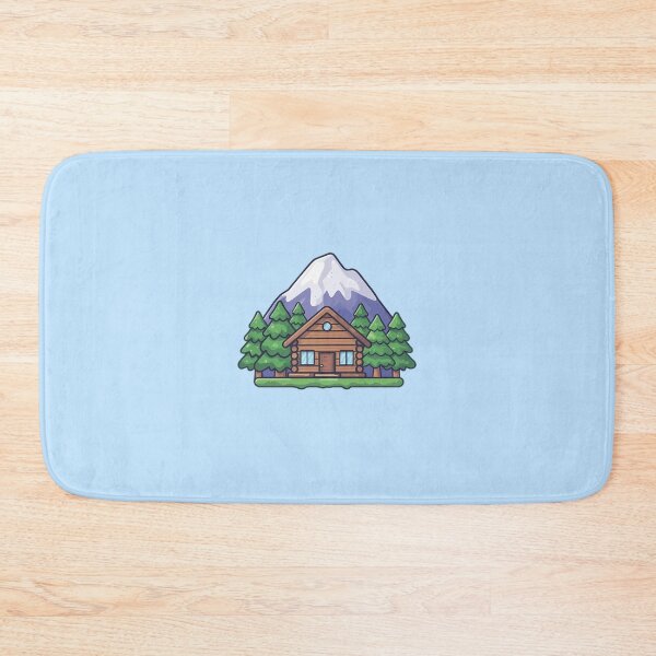 Item preview, Peaceful Log Cabin - Pine Forest Landscape Art designed and sold by GREENZ0NE.