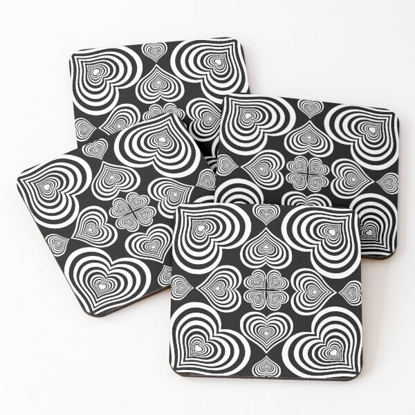 Item preview, Zebra Hearts Repeat on Black designed and sold by Digitalmyth's Designs.
