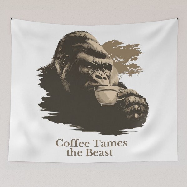 Item preview, Coffee Tames the Beast  designed and sold by ClubVacay.