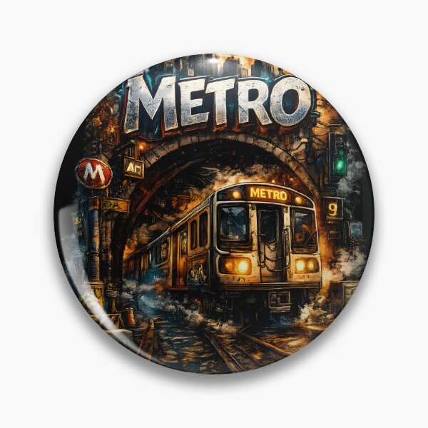 Item preview, Metro Train Urban Street Art – Underground Subway Graffiti Style Illustration designed and sold by ArcticFoxStudio.