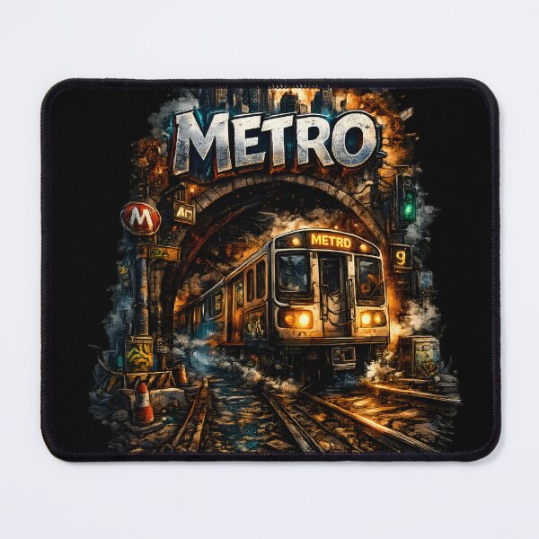 Item preview, Metro Train Urban Street Art – Underground Subway Graffiti Style Illustration designed and sold by ArcticFoxStudio.