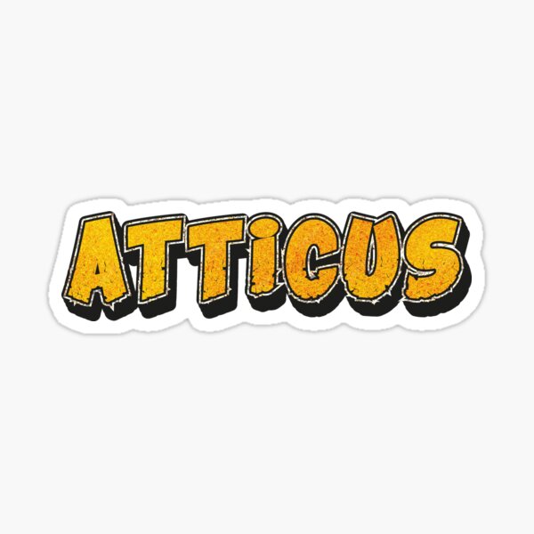 Atticus Personalized Name - Cool & Funny Custom Gift for Men and Boys Sticker