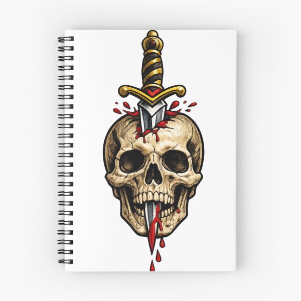 Item preview, Eternal Vengeance Skull - Pierced Golden Dagger Horror Art designed and sold by j0mj0ma.