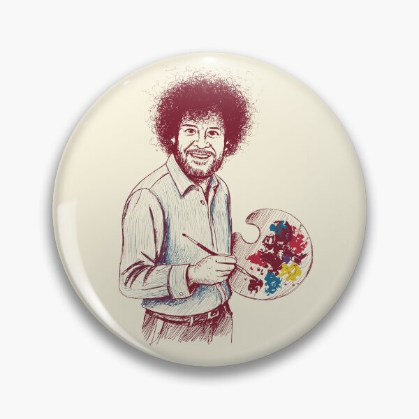 Item preview, Hand-Drawn Sketch of the Happy Painter Bob Ross designed and sold by Mystikos Art.