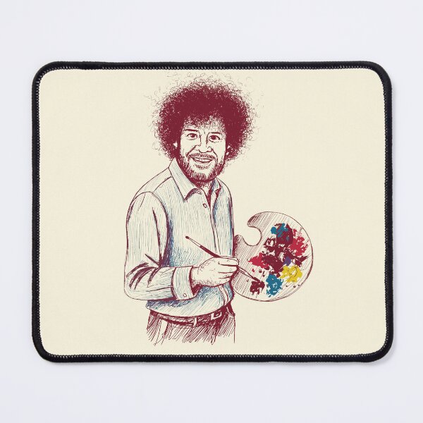 Item preview, Hand-Drawn Sketch of the Happy Painter Bob Ross designed and sold by Mystikos Art.