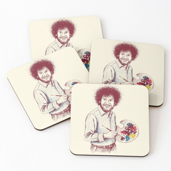 Item preview, Hand-Drawn Sketch of the Happy Painter Bob Ross designed and sold by Mystikos Art.