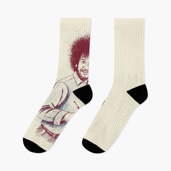 Item preview, Hand-Drawn Sketch of the Happy Painter Bob Ross designed and sold by Mystikos Art.