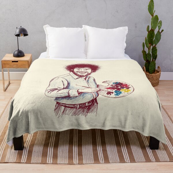 Item preview, Hand-Drawn Sketch of the Happy Painter Bob Ross designed and sold by Mystikos Art.